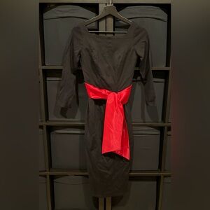 Pinup Couture PUG Maria Wiggle Dress In Black/Red Size S NWT